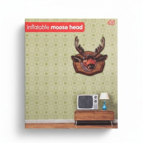 Inflatable Moose Head Wall Decor Durable Vinyl Home Decoration - Picture 2 of 6